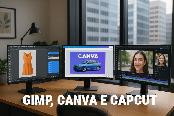Gimp, Canva e Capcut